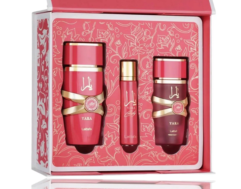 Lattafa 2点セット Парфюмна вода за Жени【Lattafa Yara Candy Gift Set 】100 мл