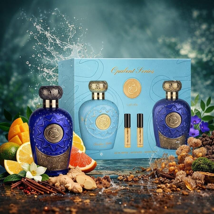 Парфюмна Вода Унисекс 【Lattafa Opulent Dubai & Blue Oud Elixir Eau de ...