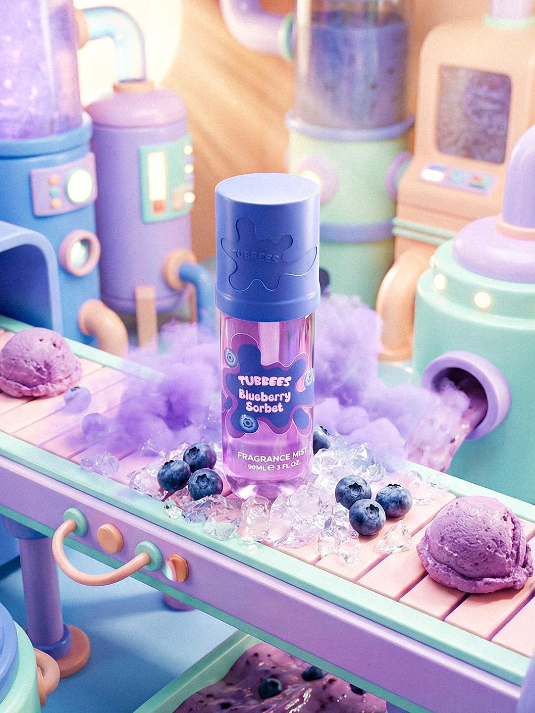 Парфюмна Вода Унисекс 【TUBBEES Body Mist - Blueberry Sorbet】90 мл ...